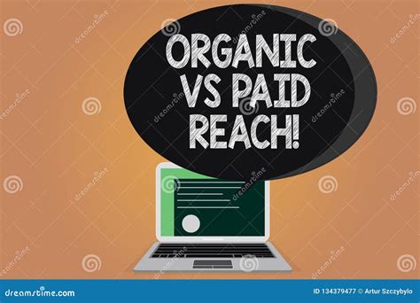 Writing Note Showing Organic Vs Paid Reach Business Photo Showcasing