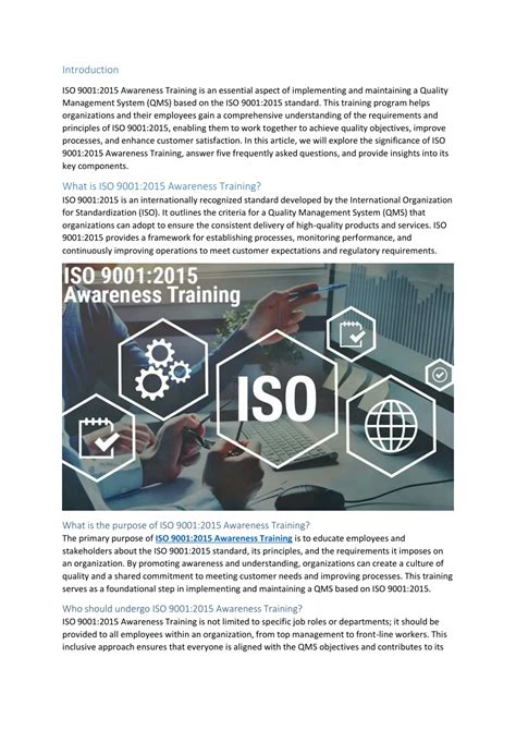 Ppt Iso 90012015 Awareness Training Material Pdf Powerpoint