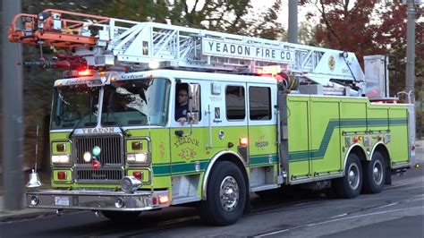 Yeadon Fire Company Ladder Responding Youtube