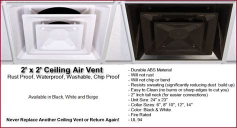 Another option comes into play if you have drop ceilings in the room where the portable ac unit will be used. Ceiling Vents - Returns - Deflectors - Diverters ...
