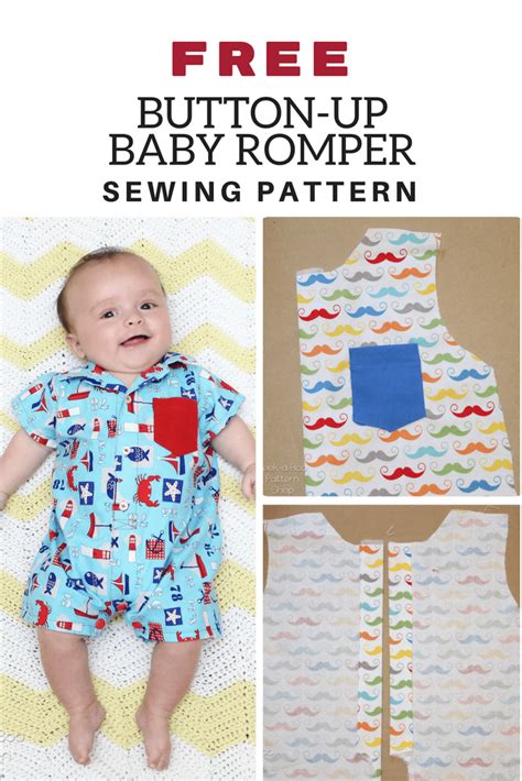 Button Up Baby Romper Free Pattern In 2021 Baby Romper Pattern Baby