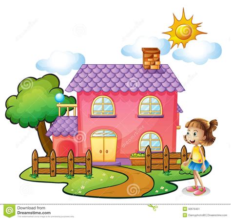 Girl Standing In Front Of House Clipart 20 Free Cliparts