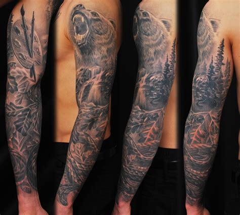 Download Free Tattoo Bear Sleeve Tattoo Tipy Tattoo Tree Arm Tattoo Waterfall Tattoo To Use