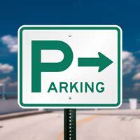 Directional Parking Sign Arrow Pointing Right Sku K