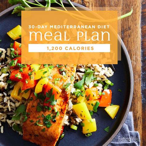 30 Day Mediterranean Diet Meal Plan 1200 Calories Nutrition Line