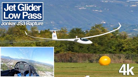 Jet Glider Low Pass At High Speed Jonker Js3 Rapture Turbine Sailplane With Sound Youtube