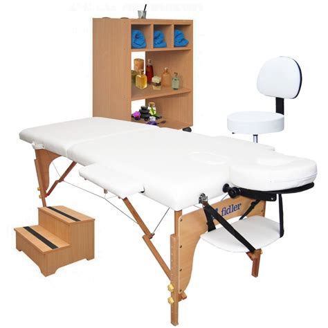 kit estética 4pçs maca de massagem mocho escada carrinho r 1 299 00 em mercado livre