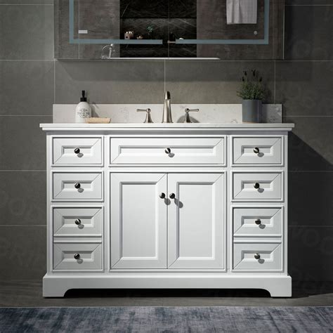 Great shipping and price from wayfair. ᐅ【London 48"Bathroom Vanity with Engineered Quartz White ...