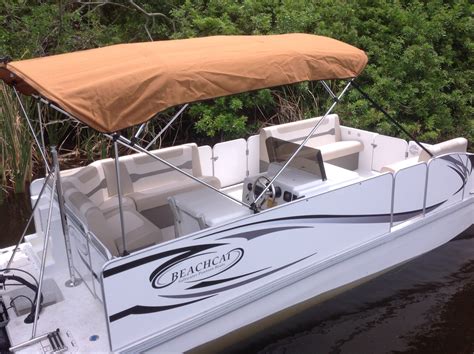 Standard Sunbrella Fabric Bimini Top Kit Beachcat Saltwater Pontoon Boats