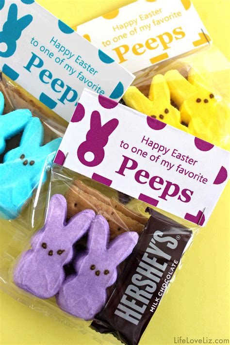 S More Peeps Treat Bags Free Printables For Easter Easter Treat Bags Easter Snacks Easter