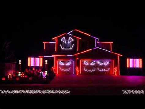 Amazing Halloween House Light Show Videos