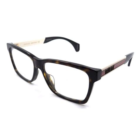 gucci eyeglasses frames gg0466oa 003 56 15 150 havana ivory made in italy 889652200842