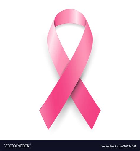 Breast Cancer Awareness Month Pink Ribbon Vector Image