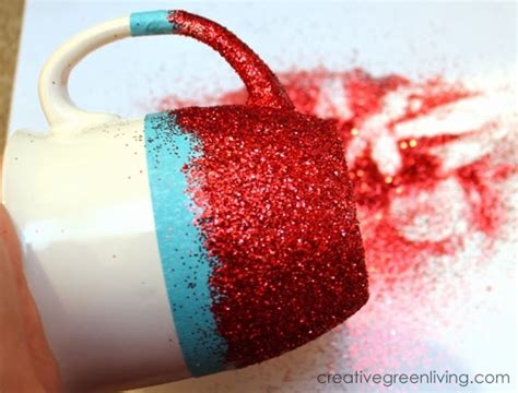 How To Make Dishwasher Safe Glitter Dipped Mugs Creative Green Living