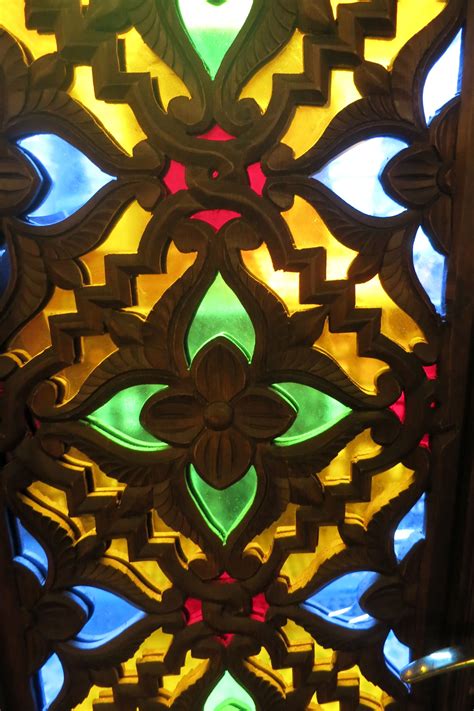 Beautiful Stained Glass In Riad Rcif Fes Morocco Speed Square