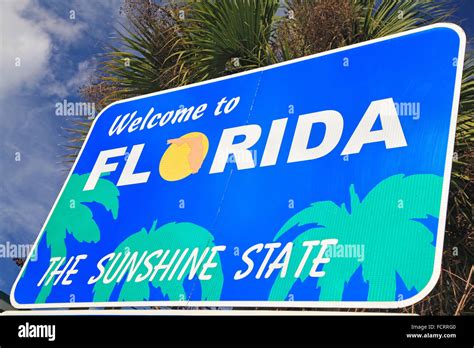 Welcome To Florida Sign High Resolution Stock Photography And Images