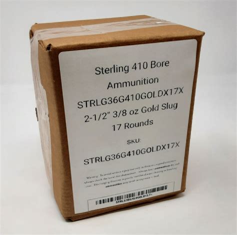 Sterling 410 36 Ga Ammunition Birdshot 8 2 12 38oz Strlg410bird8
