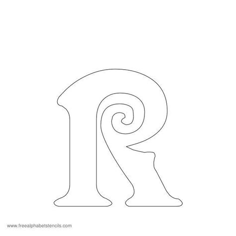 Printable Spiral Curly Decorative Alphabet Letter Stencils Decorative