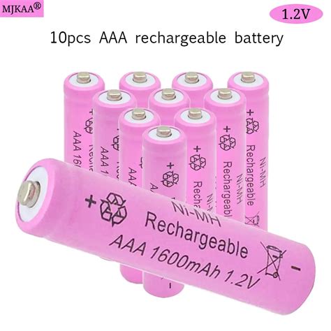 10pcs Aaa Ni Mh 12v Rechargeable Battery 1600mah Aaa Battery 3a