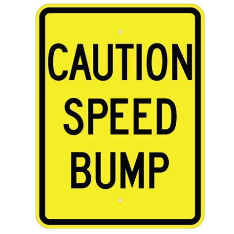 Caution Speed Bump Sign Sign Covers