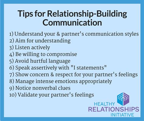 tips for relationship building communication