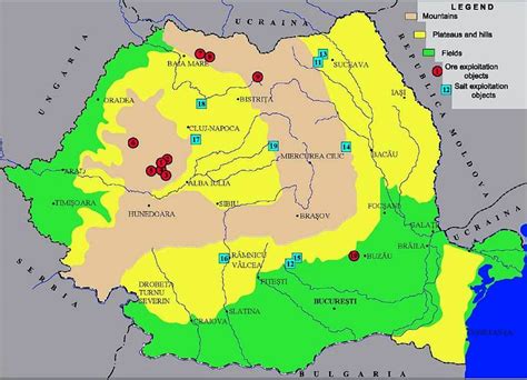 Get free map for your website. Simplified map of Romania, showing the location of mountains, plateaus... | Download Scientific ...