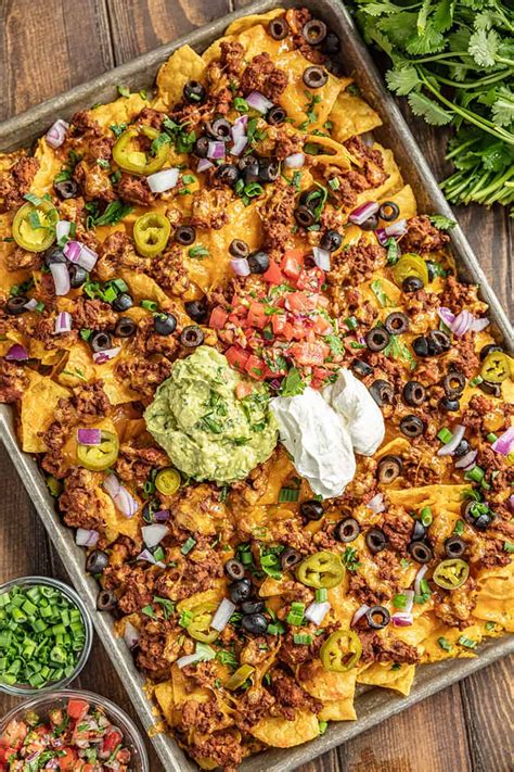 Nachos With Ground Beef And Refried Beans Recipe Deporecipe Co