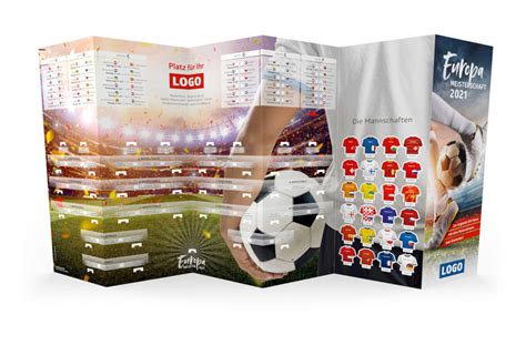 Die em 2021 (euro 2020) ist ein europäisches fußballturnier, das alle vier jahre ausgetragen wird. Fußball Spielplan EM 2021 Werbemittel | Wandplan ...