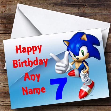 Sonic The Hedgehog Pointing Personalised Birthday Card The Card Zoo
