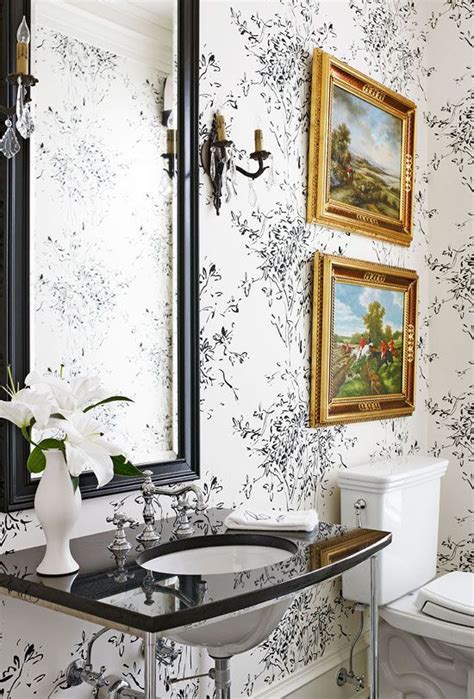 Powder Room Wallpaper Bathroom Wallpaper Of Wallpaper Floral