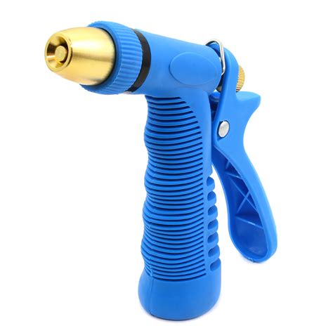 Adjustable Pistol Grip Trigger Spray Nozzle Hi Vis W Brass Head Water