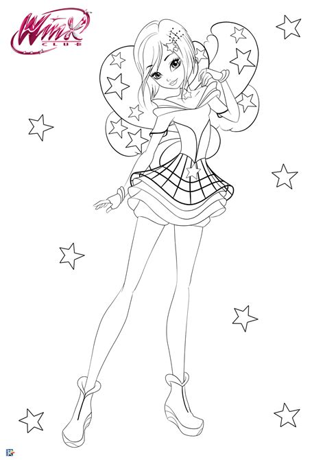 Winx Club Bloomix Coloring Pages Flora
