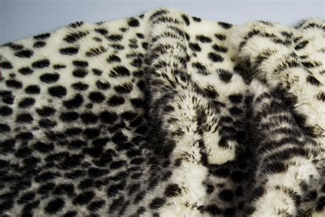 Grey Leopard Faux Fur Fabric By The Metre 7580 Grey Leopard