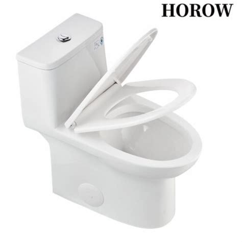 Horow Bathroom Compact Dual Flush 128 Gpf Elongated One Piece Toilet