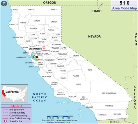 510 Area Code Map Where Is 510 Area Code In California