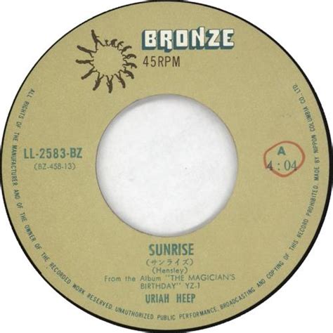 Uriah Heep Sunrise Japanese 7 Vinyl Single 7 Inch Record 45 170996