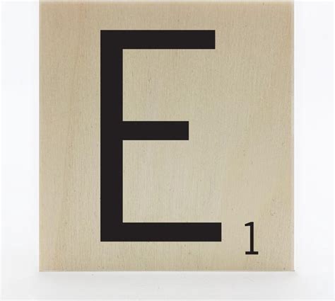 Houten Scrabble Letter E 8 X 8 Cm
