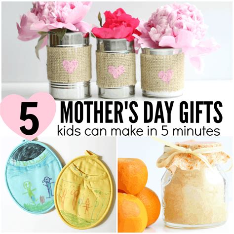 Help your little ones with the cutting and they can do the decorating and gluing all on their own. 5 Mother's Day Gifts Kids Can Make in 5 Minutes (or less ...
