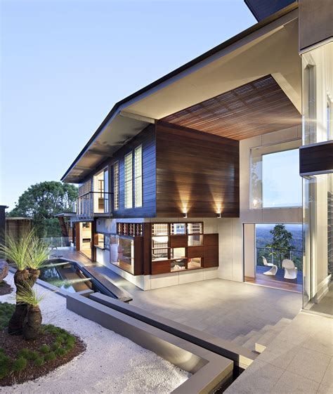 Concrete And Slat Minimalist House By Bark Design Architects Maleny