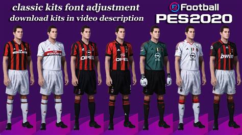Ac Milan Classic Kits Pes 2021 And Pes2020 Font Adjustment Guide