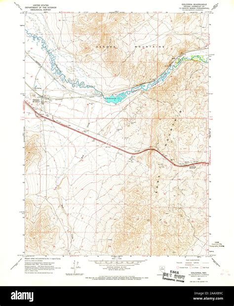 Usgs Topo Map Nevada Nv Golconda 318864 1965 24000 Restoration Stock