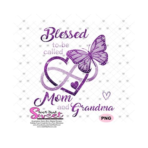 Blessed To Be Called Mom And Grandma With Heart Infinity And Butterfl