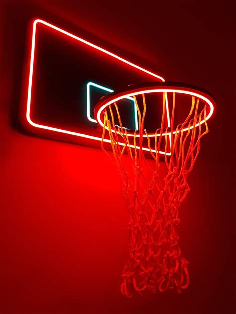 Neon Basketball Hoop V2 Etsy