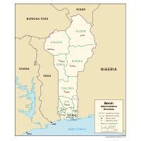 A Gran Escala Mapa De Administrativas Divisiones De Benin