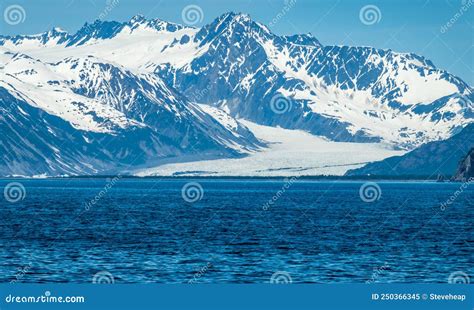 Bear Glacier Entering The Bay Near Seward In Alaska Stock Image Image