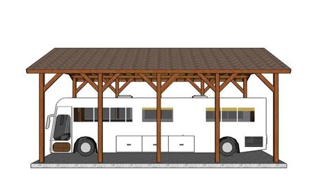 The carport walls are 14' high, making it ideal for large rvs and boats. 20x40 RV Carport Plans | Carport plans, Rv carports, Carport