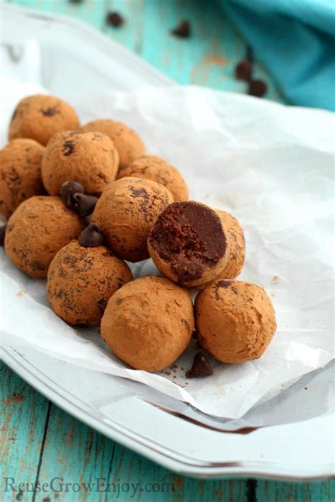 Easy Healthy Chocolate Fudge Truffles Recipe Reuse Grow Enjoy