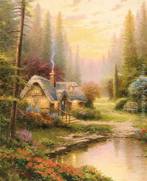 Thomas Kinkade Meadowood Cottage Painting Best Paintings For Sale