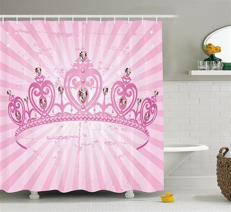 Designer brand fashion cheap price princess bathroom set with high quality. Queen Shower Curtain Childhood Theme Pink Heart Shaped ...