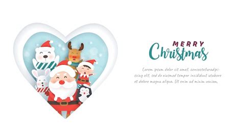 Premium Vector Christmas Celebrations With Santa In The Snow Village
